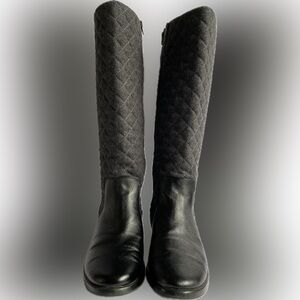 AEROSOLES Black Quilted Heeled Boots Women’s 8M